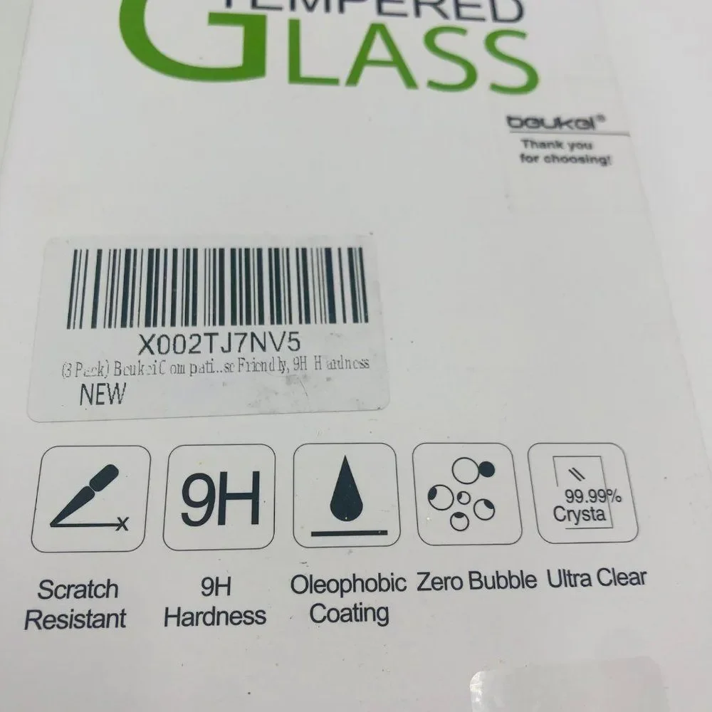 Brand New BEUKEI Tempered Glass For LG Stylo‎ 7 Screen Protector